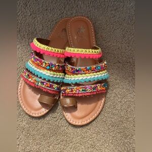 Ladies Camel Thread Sandals